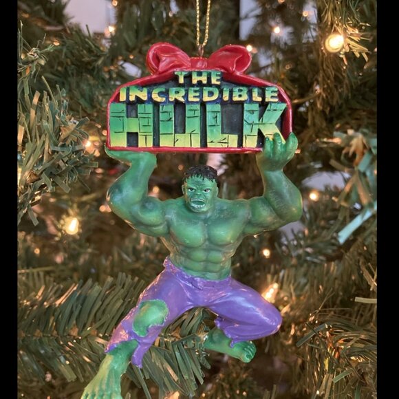 Incredible Hulk & Spiderman Christmas Ornaments - Picture 1 of 5